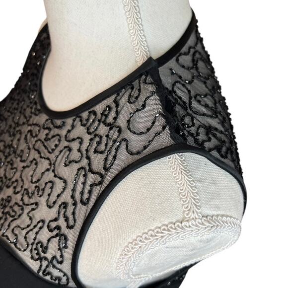 Jones New York Black beaded Sleeveless Sweetheart Sheath Dress NEW cocktail - Picture 5 of 10